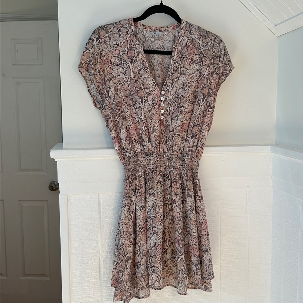 Rails Karla Mini Dress in Watercolor Snakeskin Print size Women’s Small - Picture 3 of 10